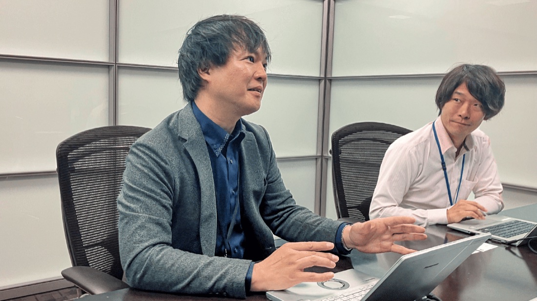 Senior Associate Mr. Mizumura and Section Manager Mr. Kikukawa during the interview
